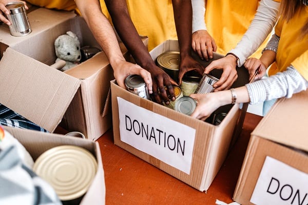 Donations box.