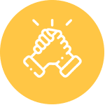 Hands clasping icon.
