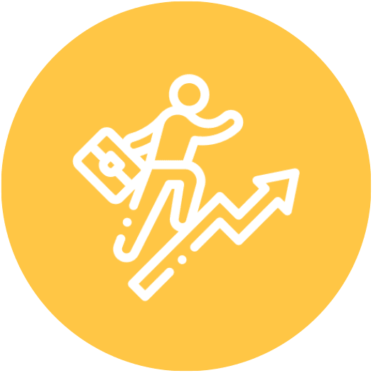 Person and up arrows icon.