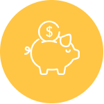 Piggy bank icon.