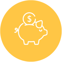 Piggy bank icon.