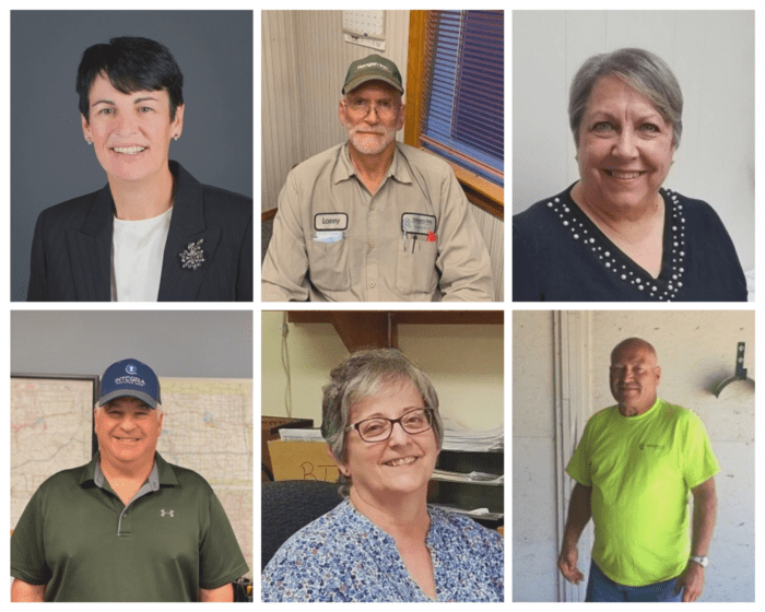 Becki Muhlbeier, Lonny Tate, Sheila Travis, Greg Engel, Cecelia “Cel” Bonwell, Terry Simpson.