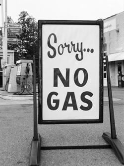 Sorry no gas.