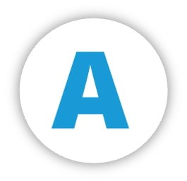 This is an image of an blue letter "A" for Accountability.